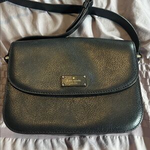 Kate Spade On Purpose Small Black Leather Crossbody Bag